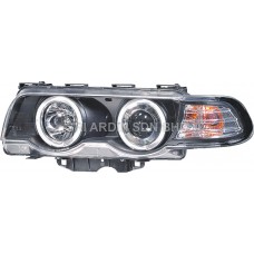 BMW E38 99-02 Black Projector Headlamp w Ring
